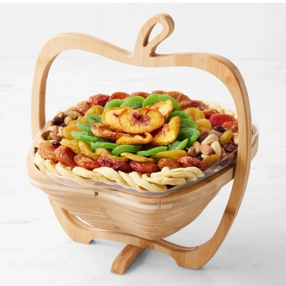 Williams Sonoma Bonnie & Pop Fruits Apple Wood Whimsical Basket Bowl Farmhouse